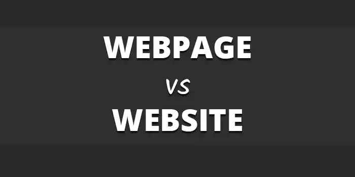 Web page vs Website
