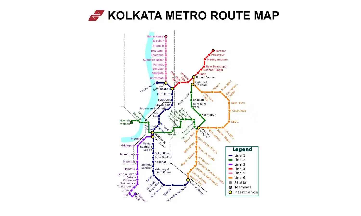 metro route map
