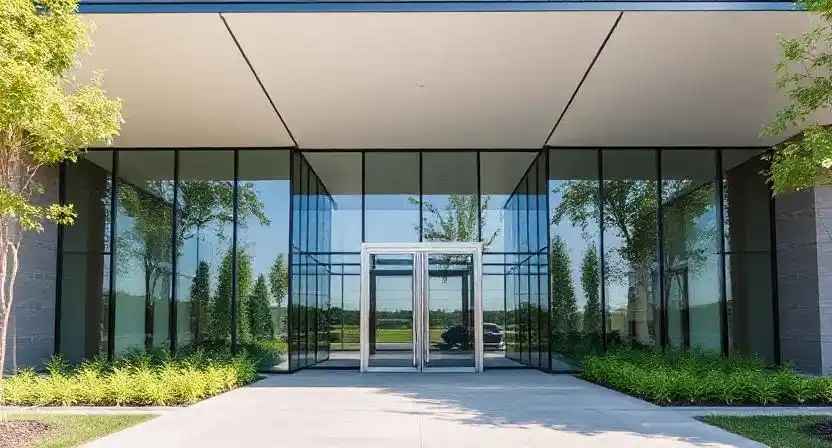 Ultra Modern Glass Front Elevation