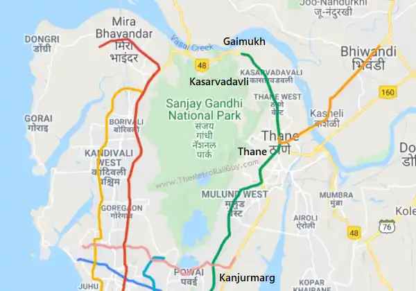 Delhi Metro green Line route