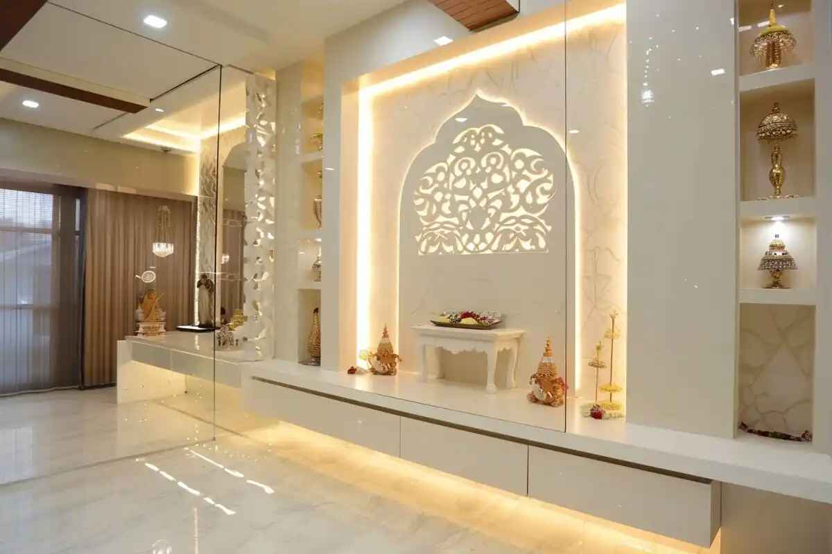 Mandir Design Ideas for Flats – Modern and Compact Styles