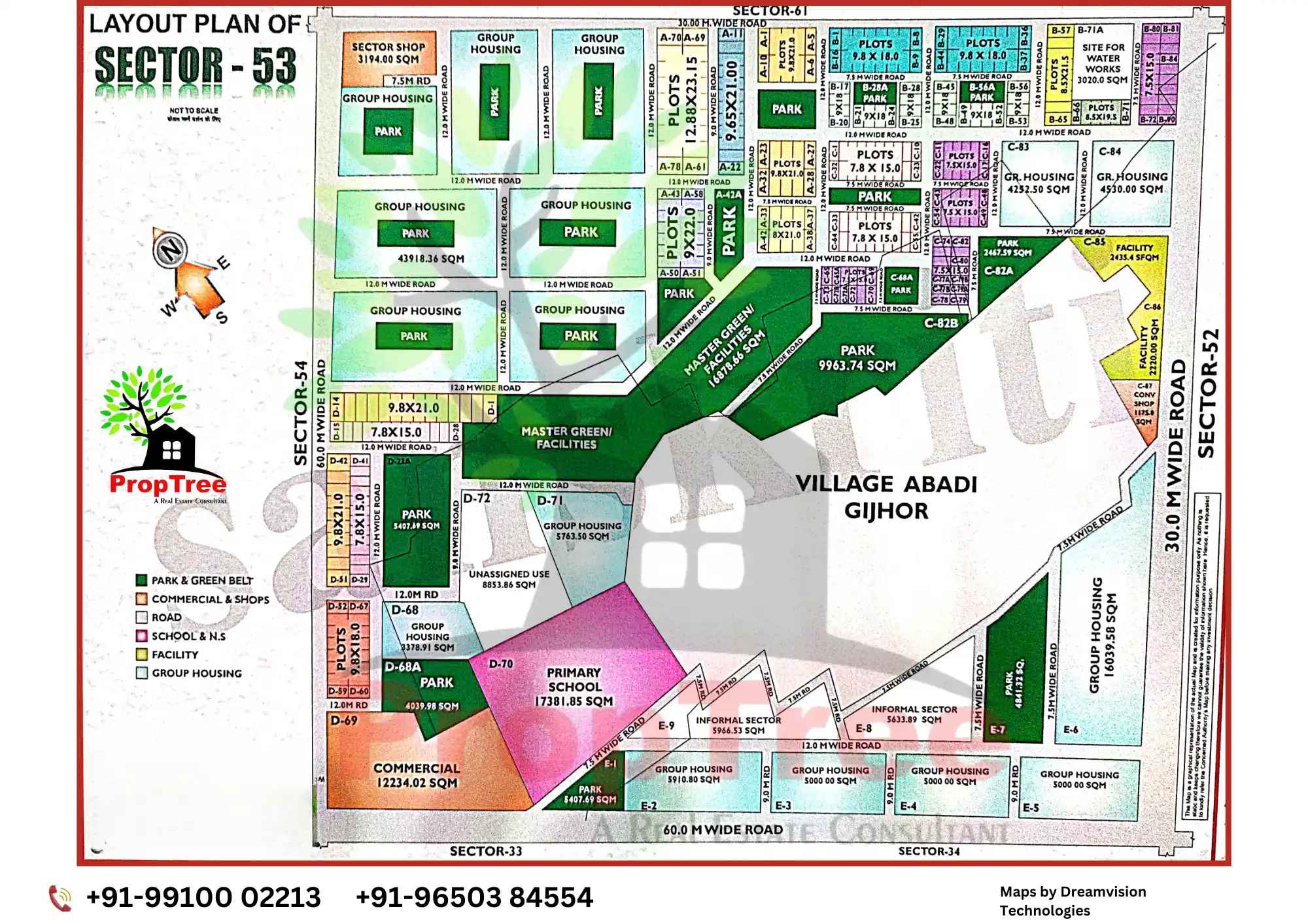 Residential view of Sector 53 Noida Map