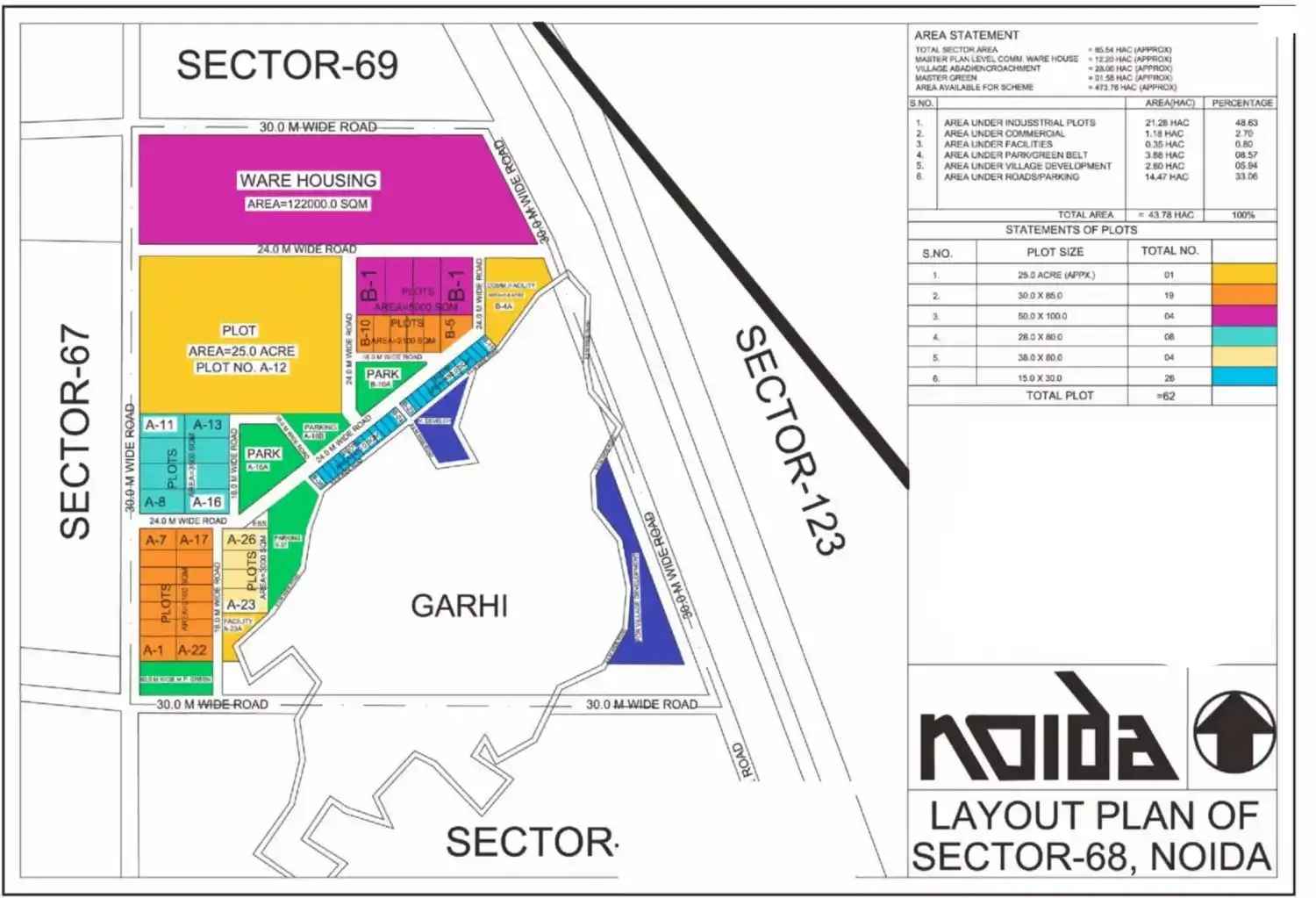 Residential view of Noida Map