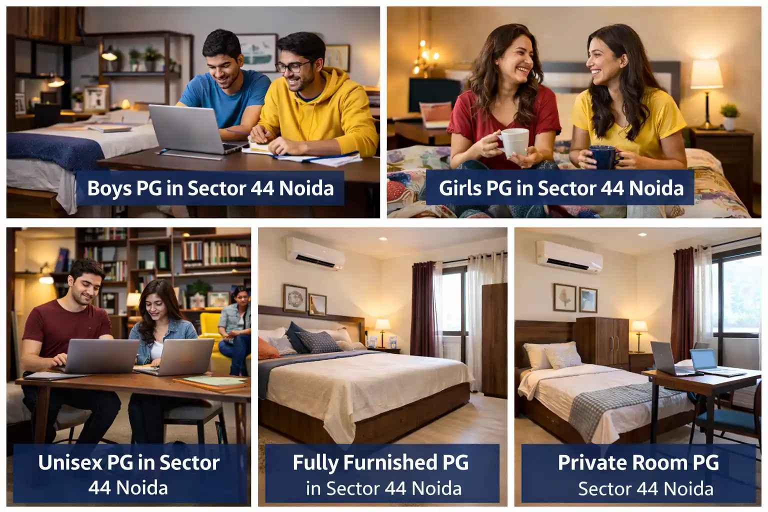 Fully Furnished PG in Sector 44 Noida