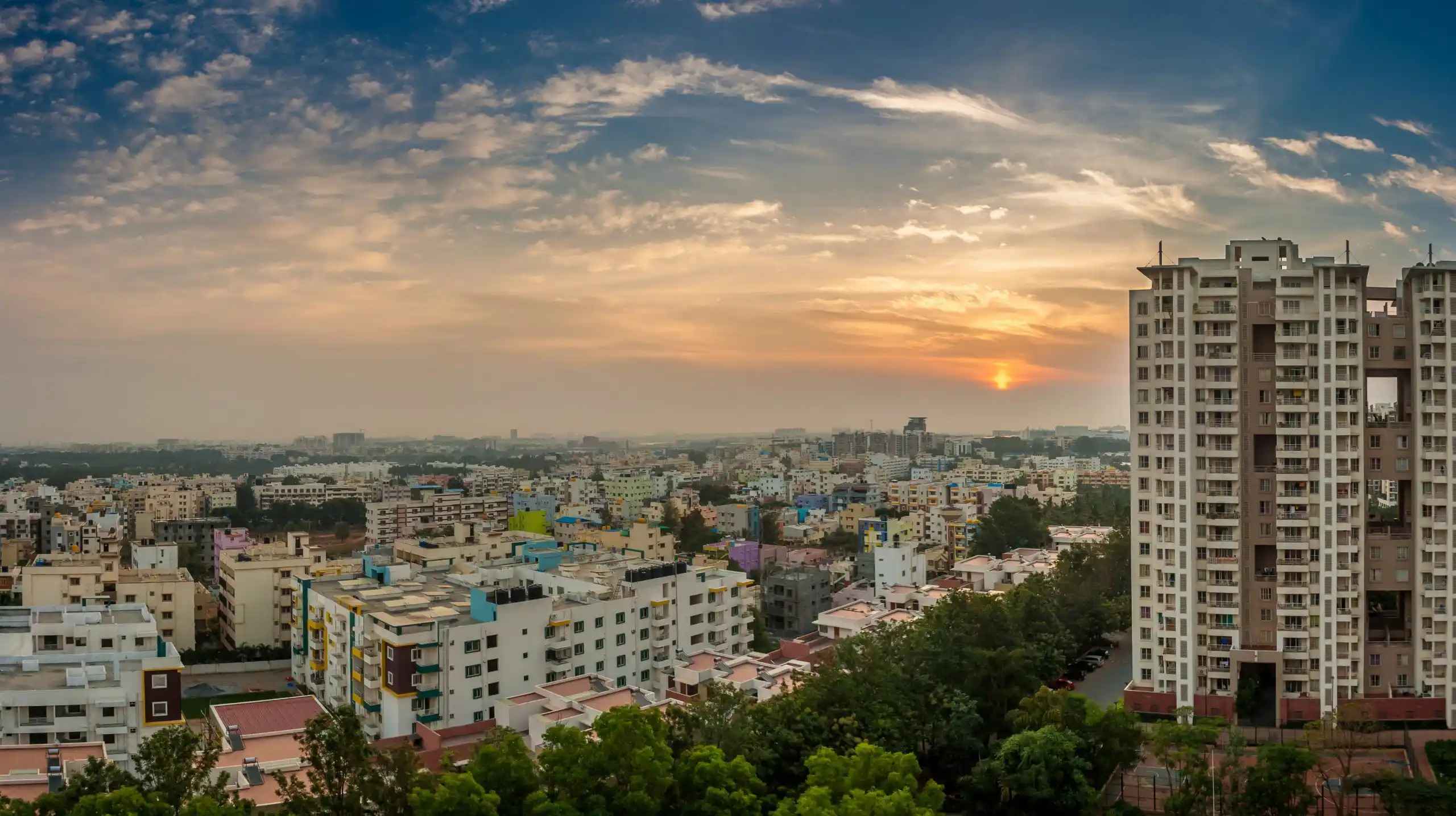 Aerial view of Porur, Chennai
