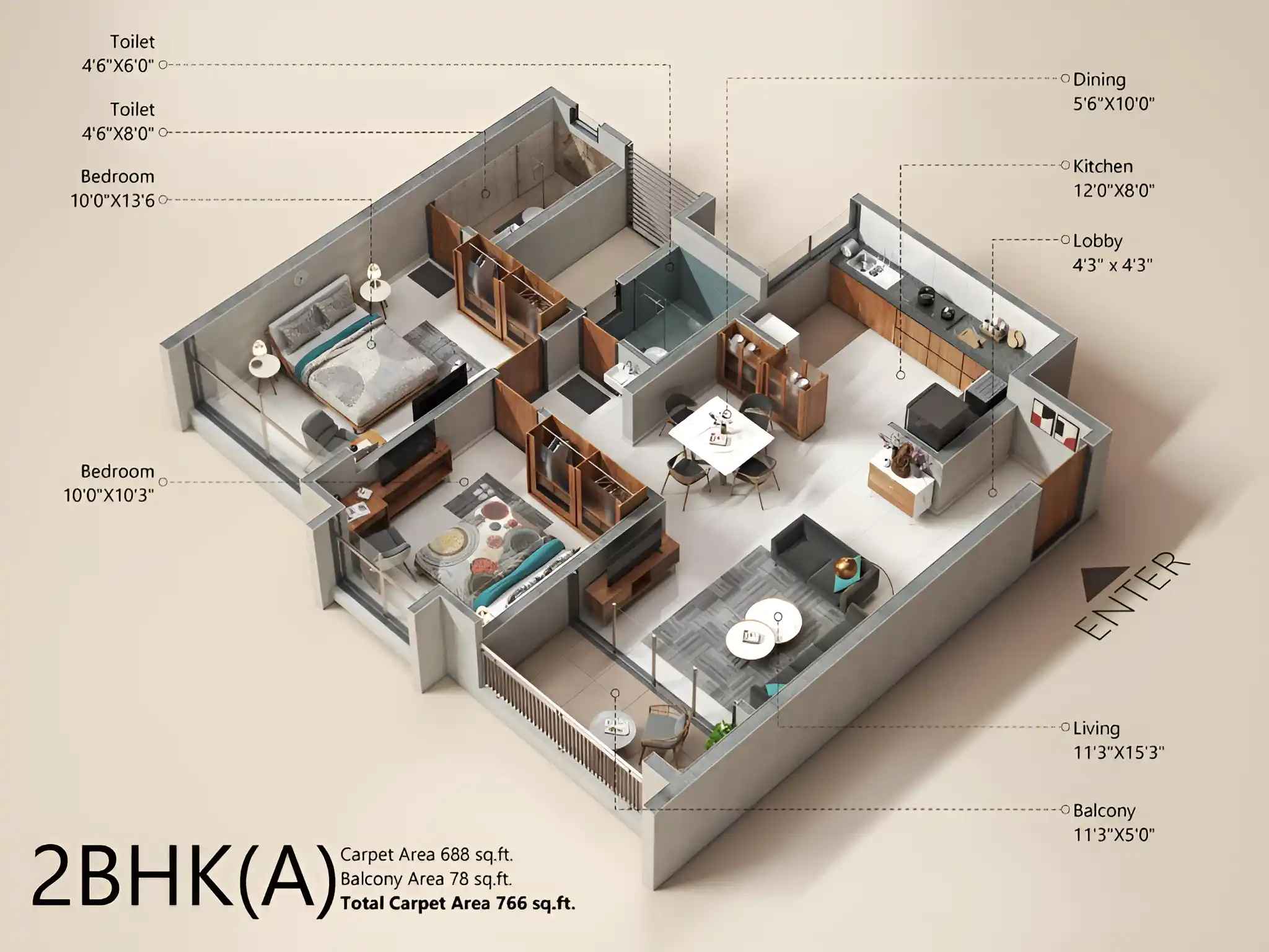 2BHK & 3BHK Apartments in Rasta Peth
