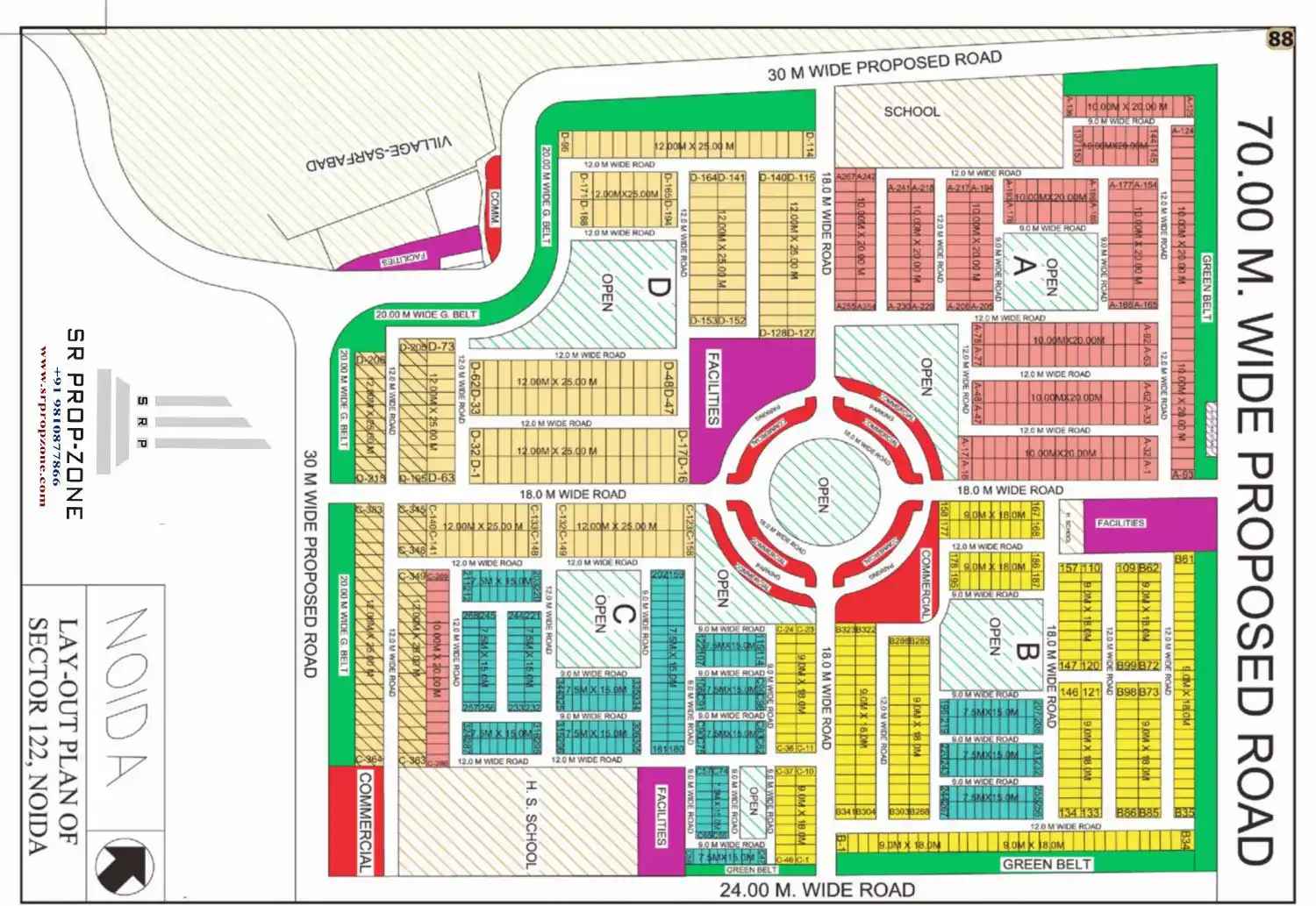 Residential view of Sector 122 Noida