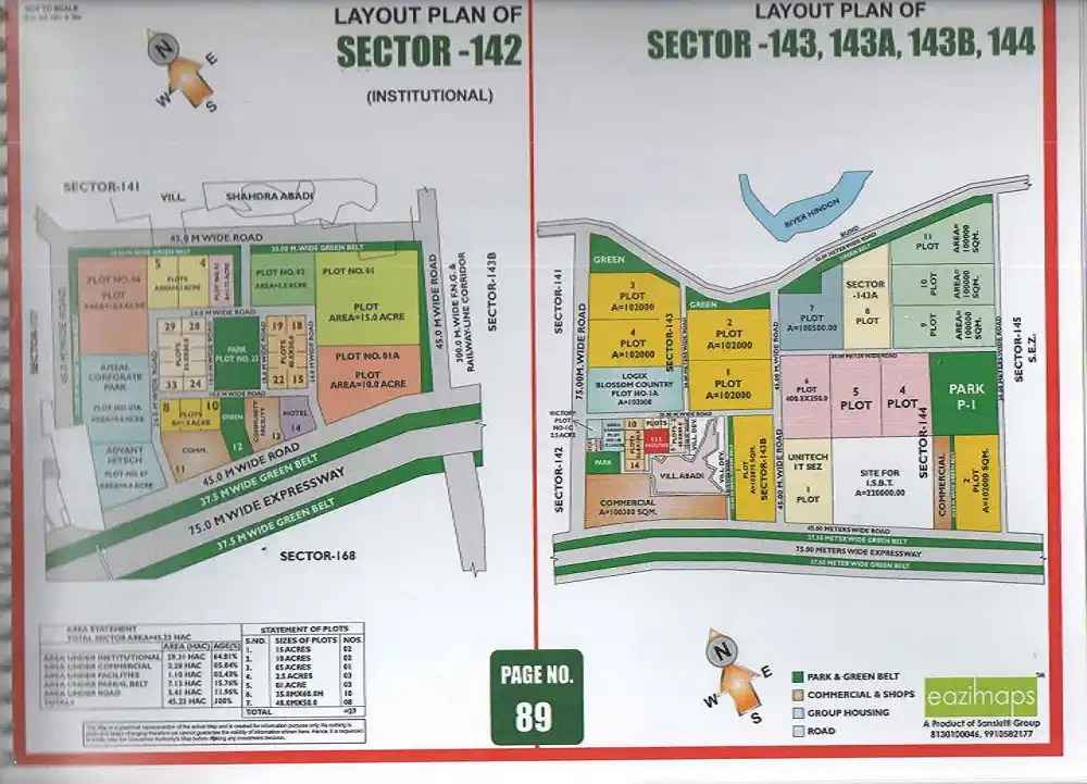 Residential view of Noida Map
