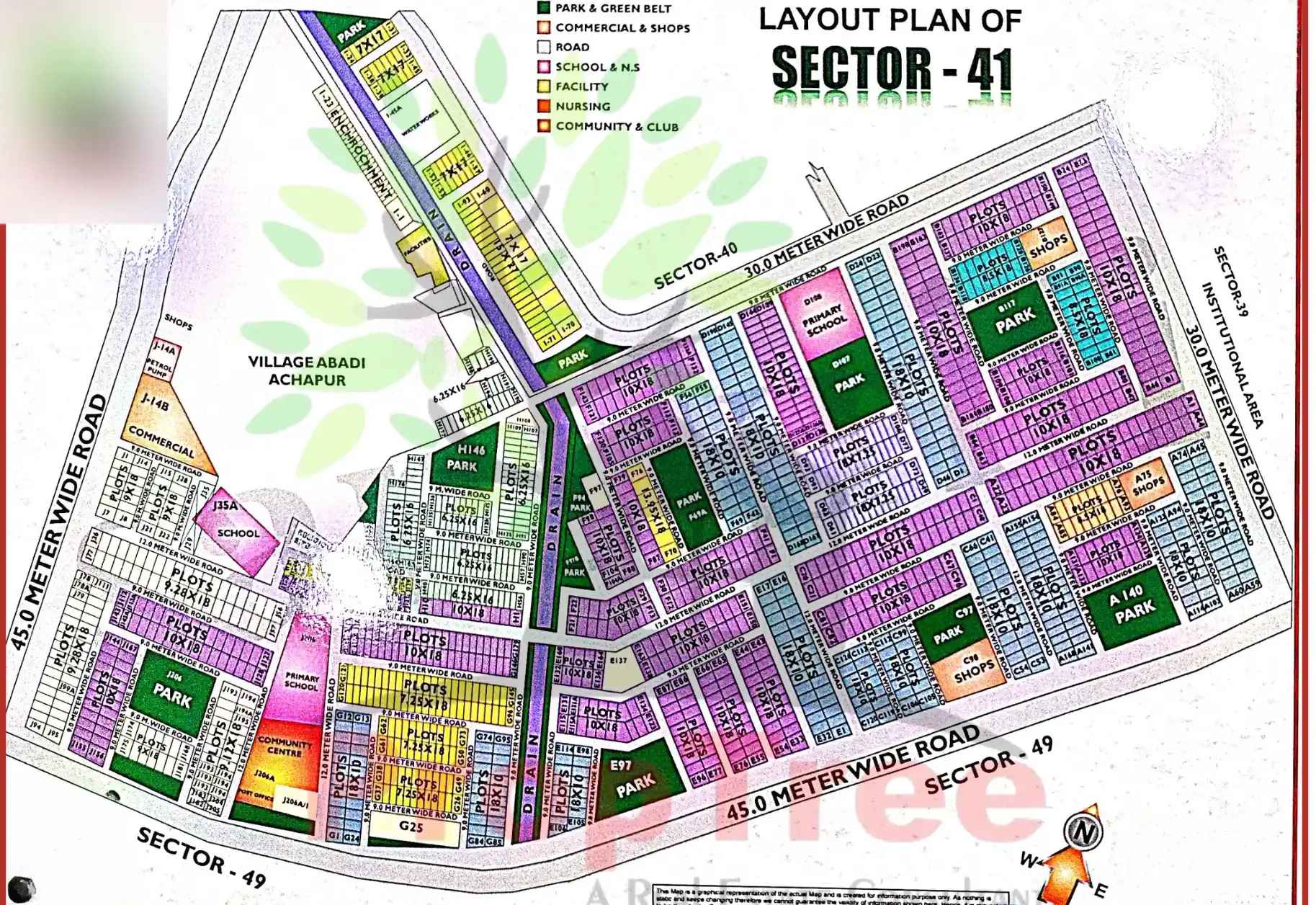 map Sector 41 Noida