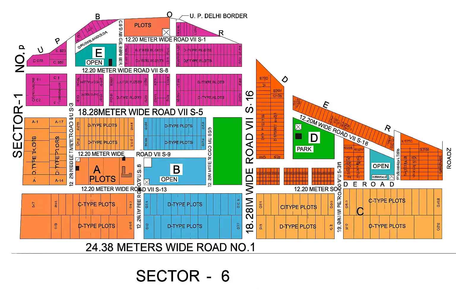 Residential view of Noida Map