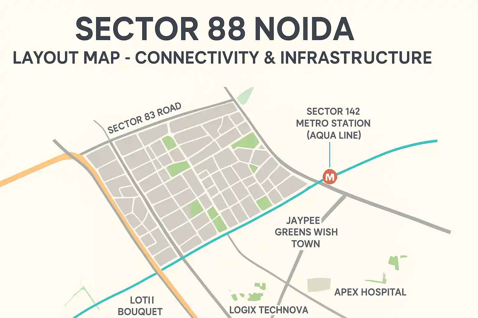map Sector 88 Noida