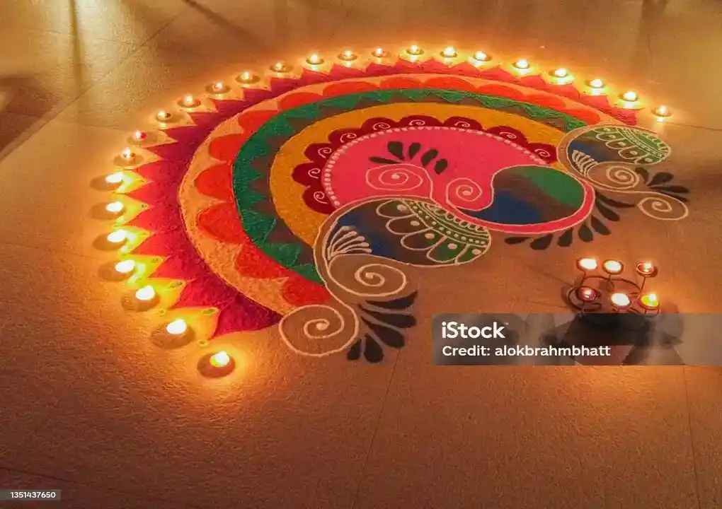 Classy design rangoli