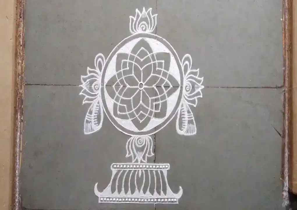 Spiritual chakra design rangoli