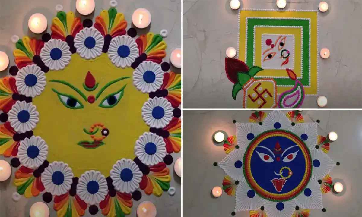 Rangoli in multiple shapes