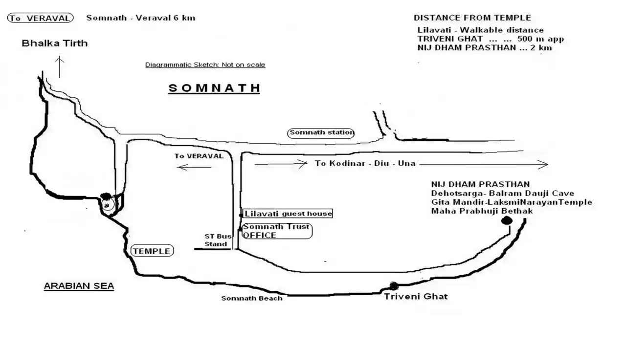 Somnath Temple Map