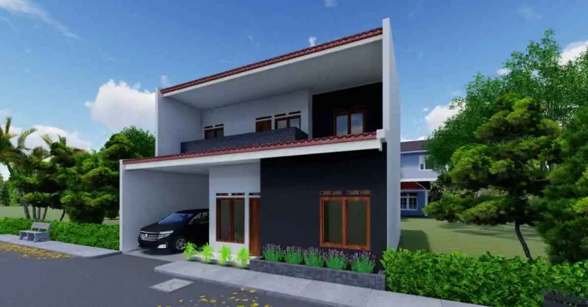 T-point facing house from front view